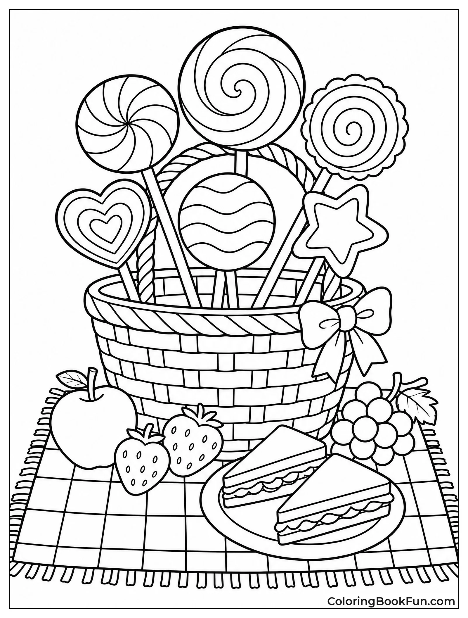 Lollipops in a Picnic Basket