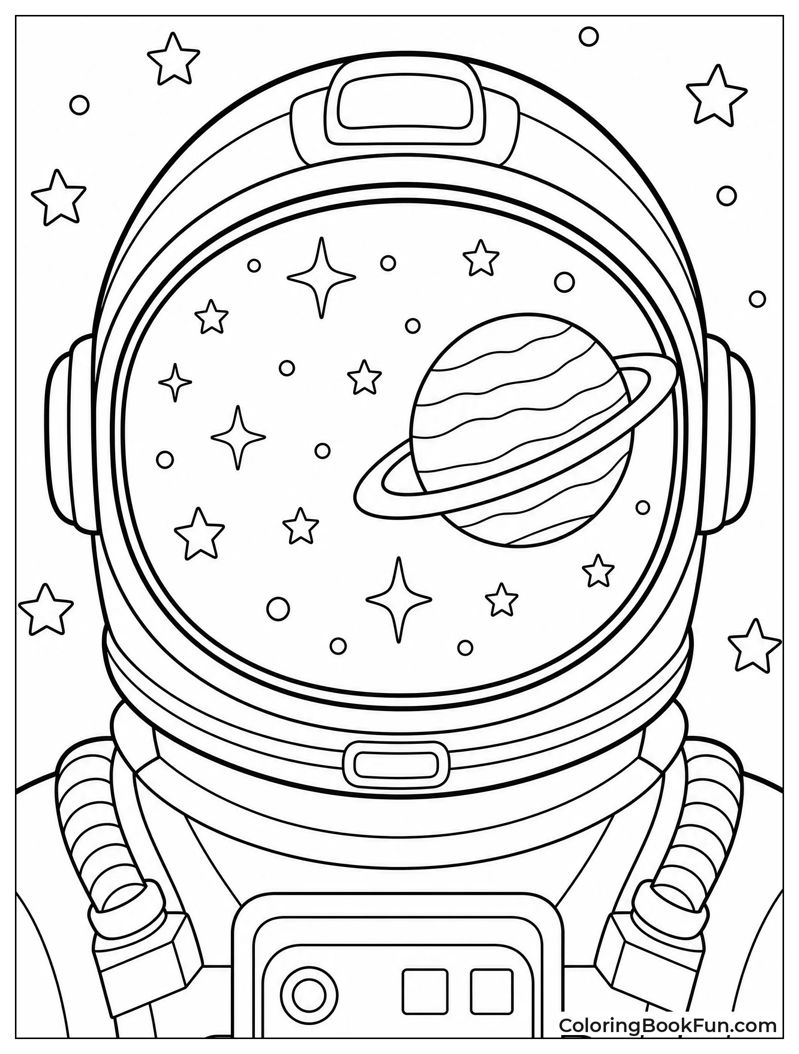 Stars Reflecting in Astronaut Helmet