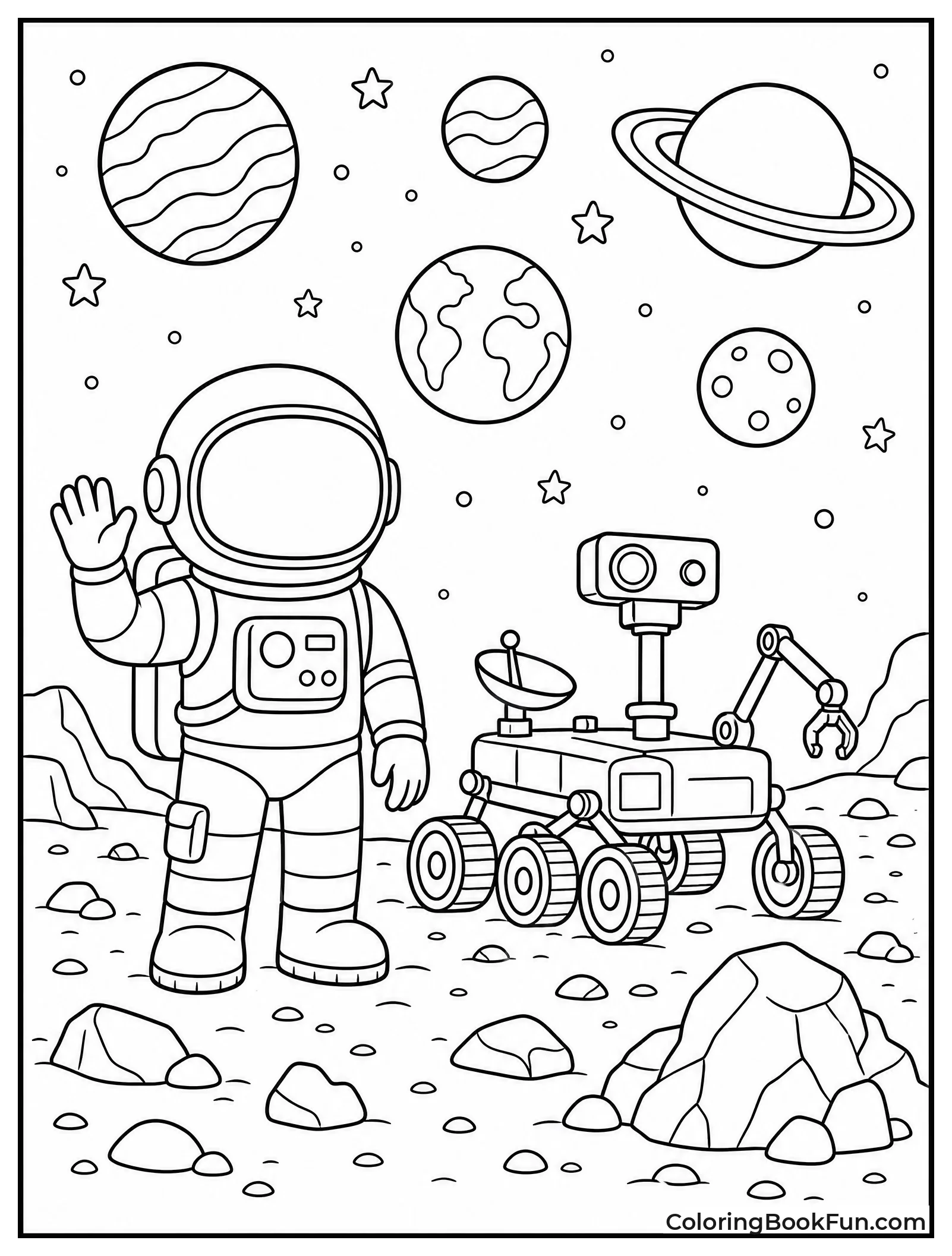 Astronaut Standing on Mars Surface