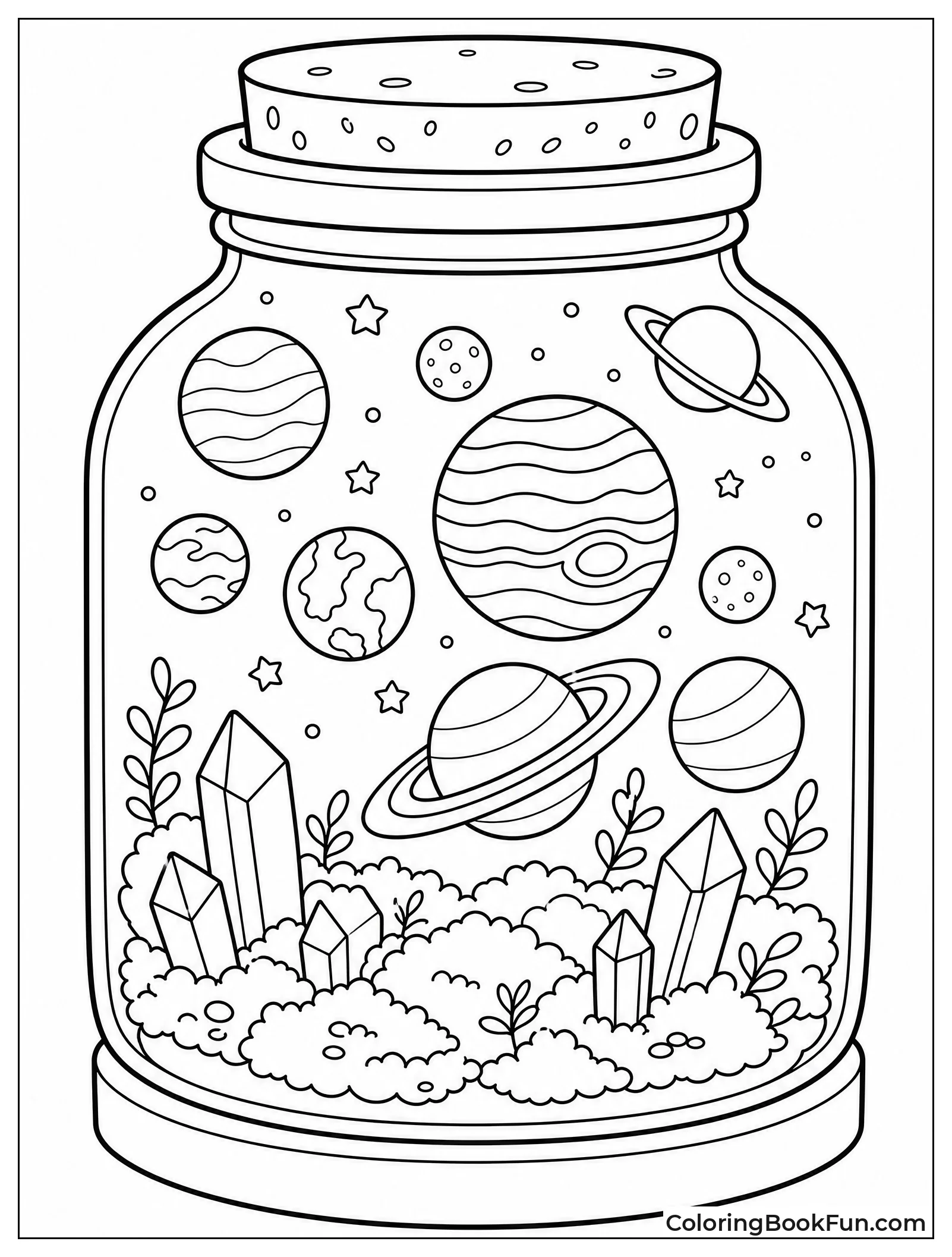Planets Floating Inside a Jar