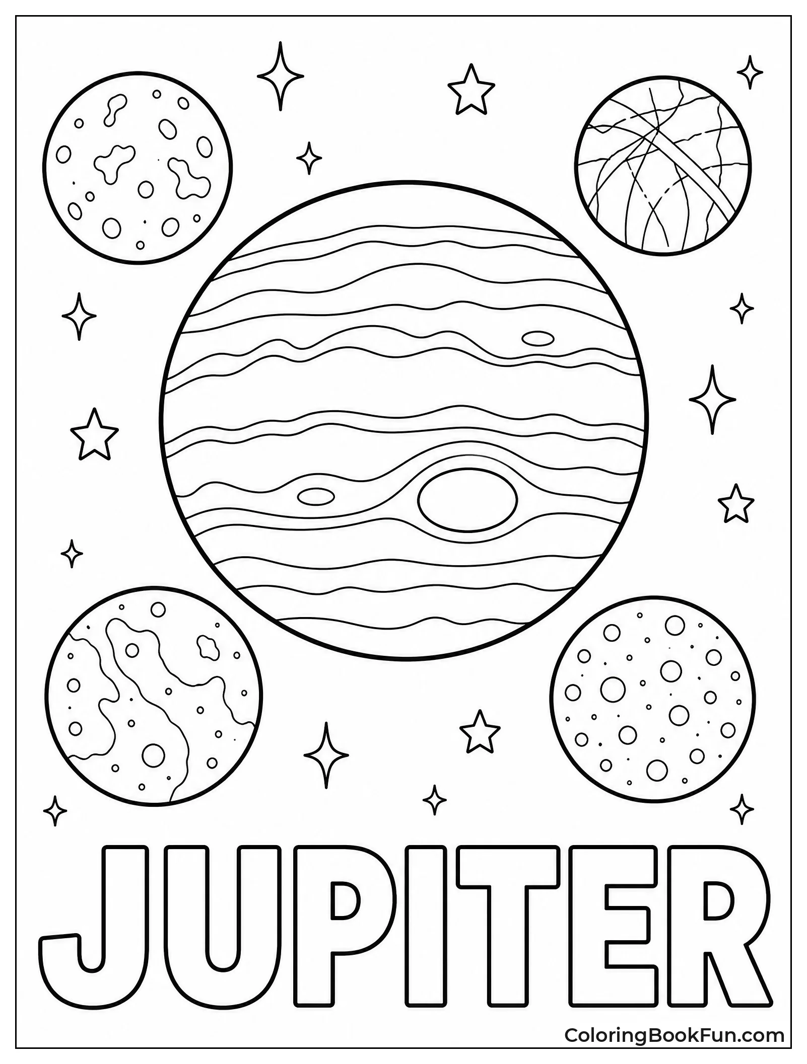 Jupiter with Its Four Moons