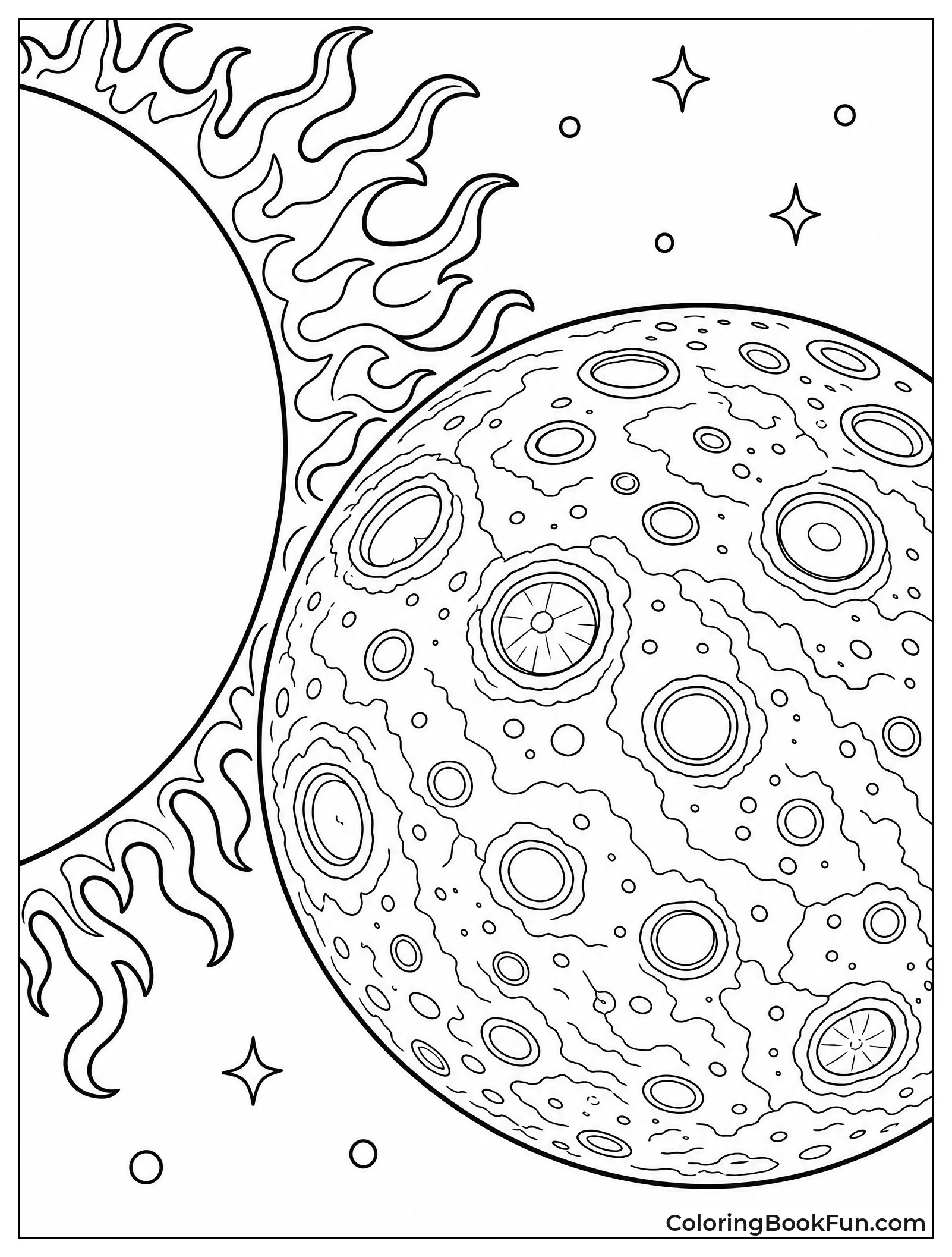 Cratered Mercury near the Sun