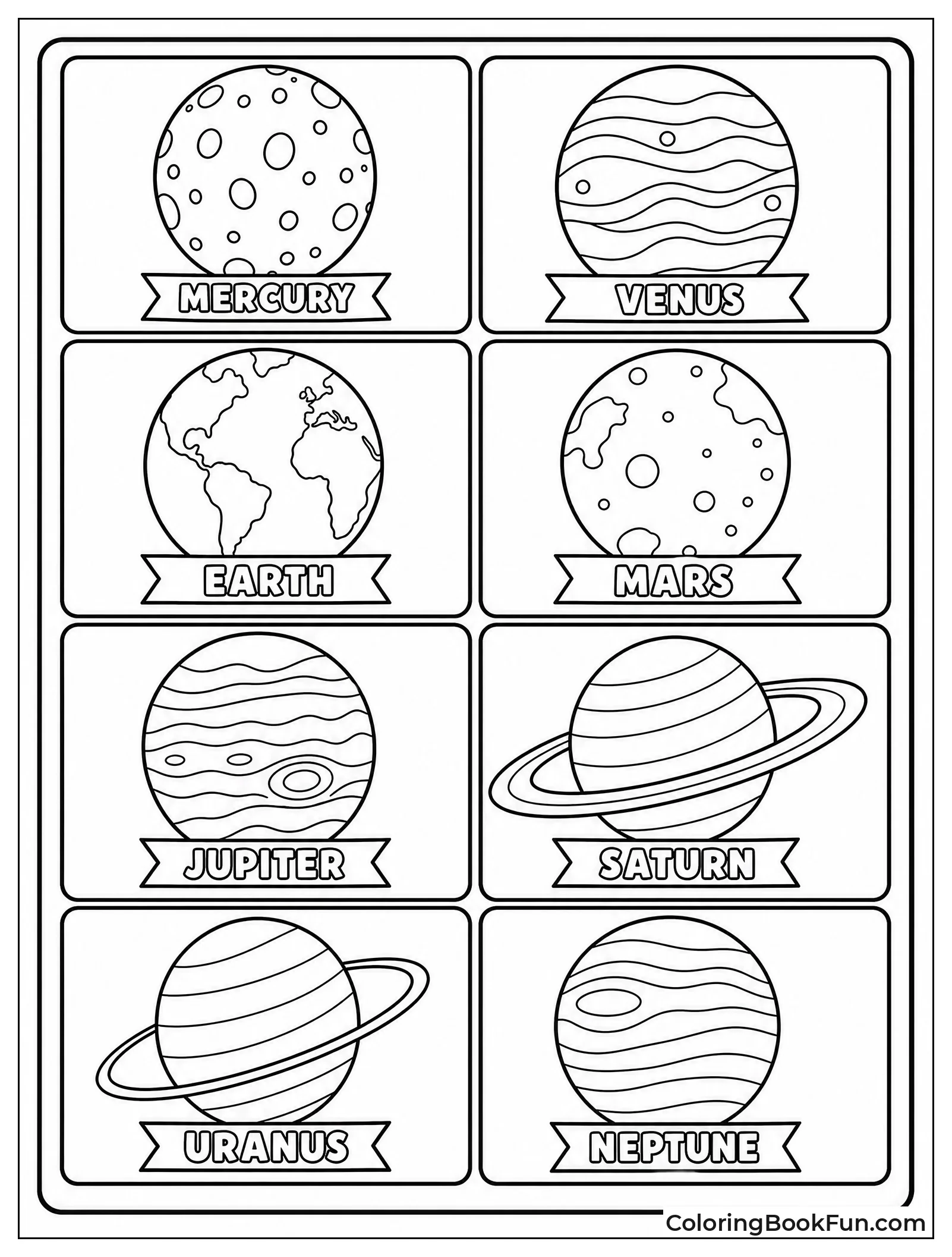 Planets in Patchwork Quilt Squares