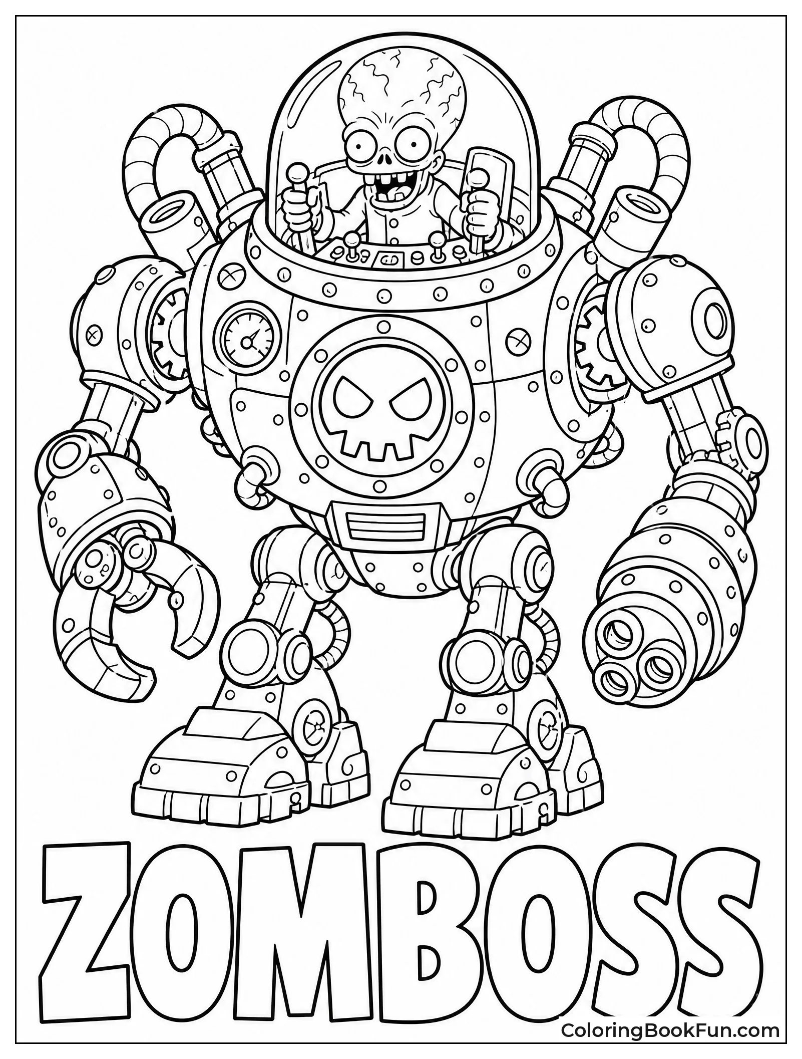 Zombot Robot with Many Gears