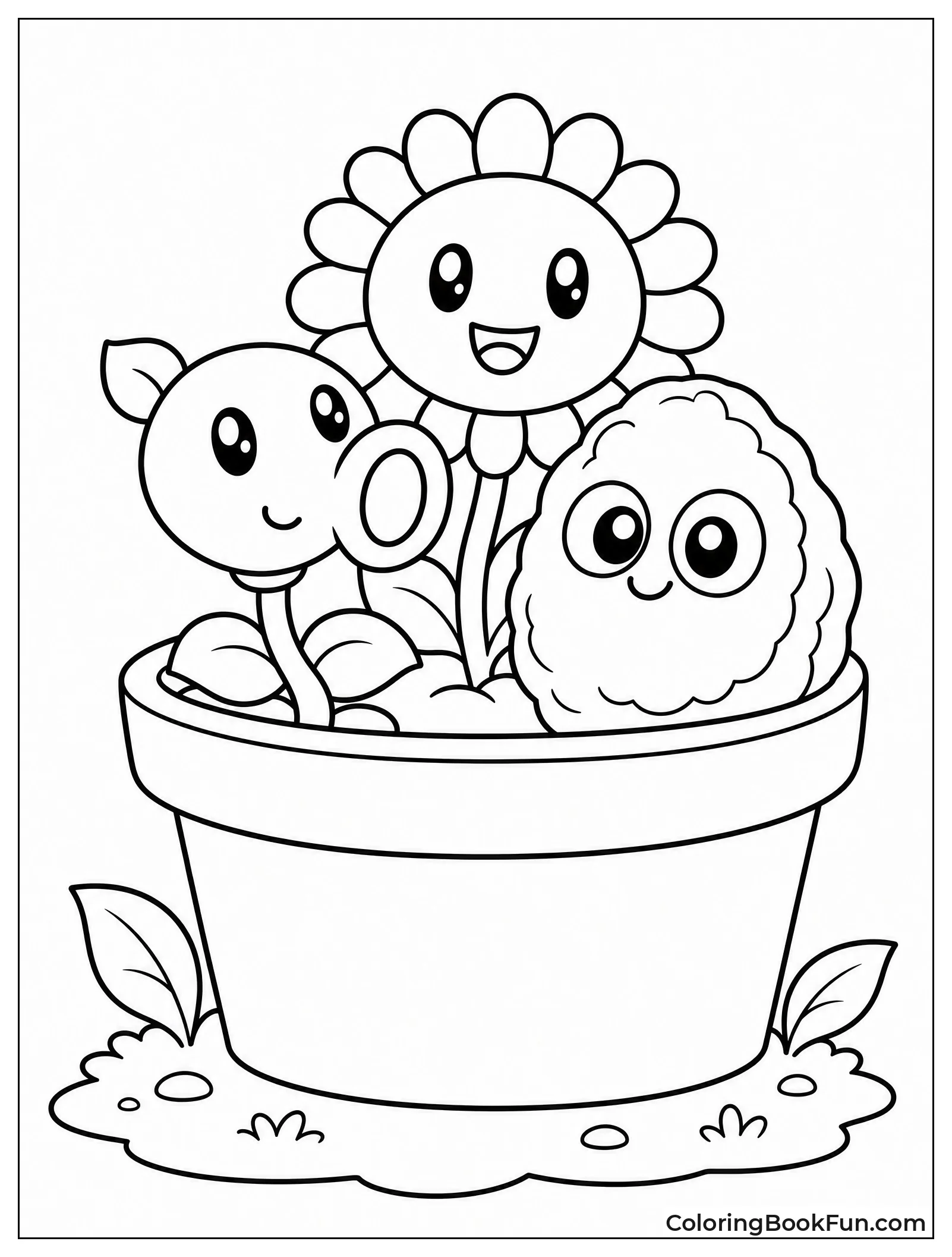 Cute Plants Sitting in a Pot
