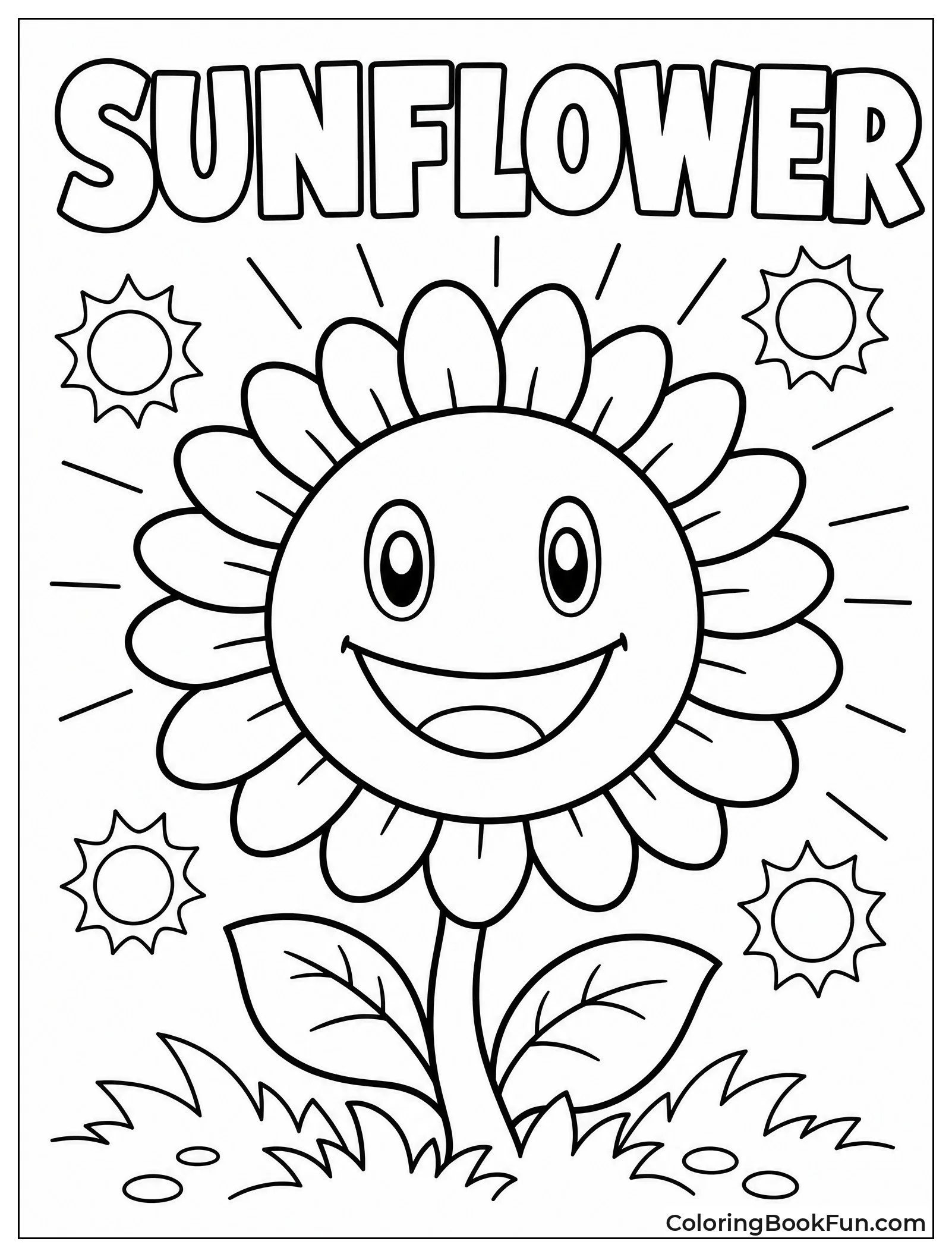 Sunflower Smiling in the Garden