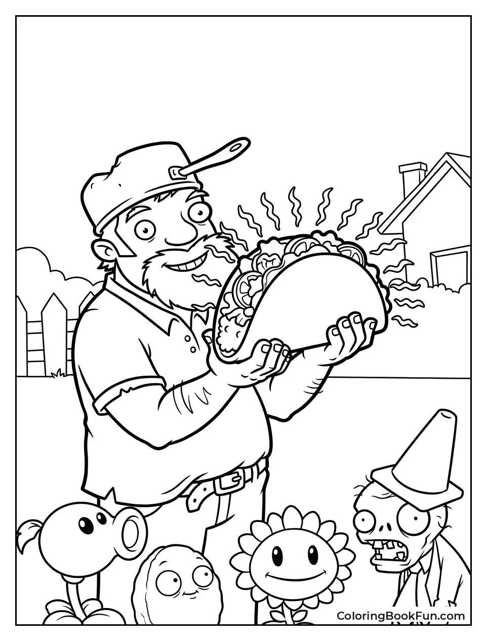 Crazy Dave Holding a Big Taco