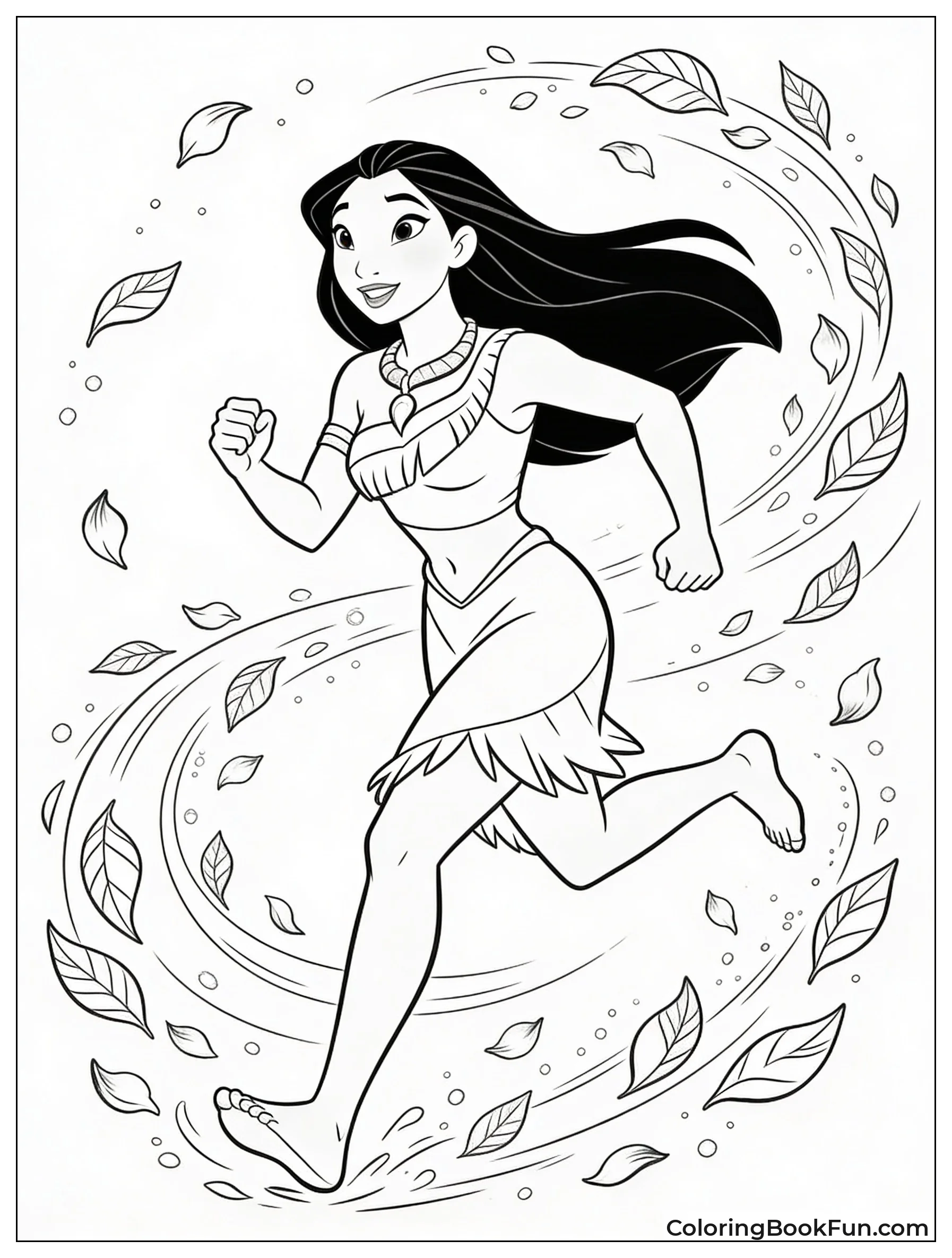 Pocahontas Runs Through Colors of Wind