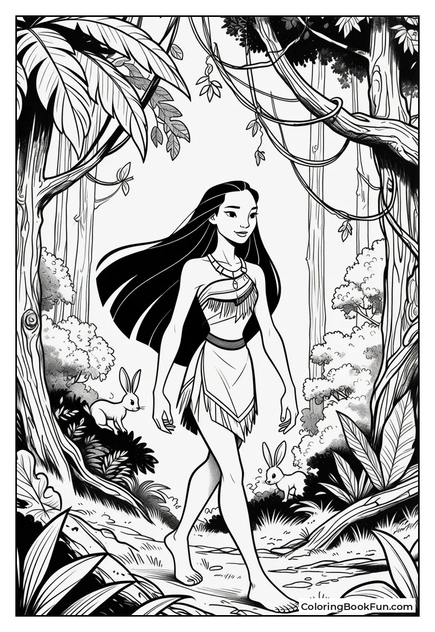 Pocahontas Explores the Forest Path