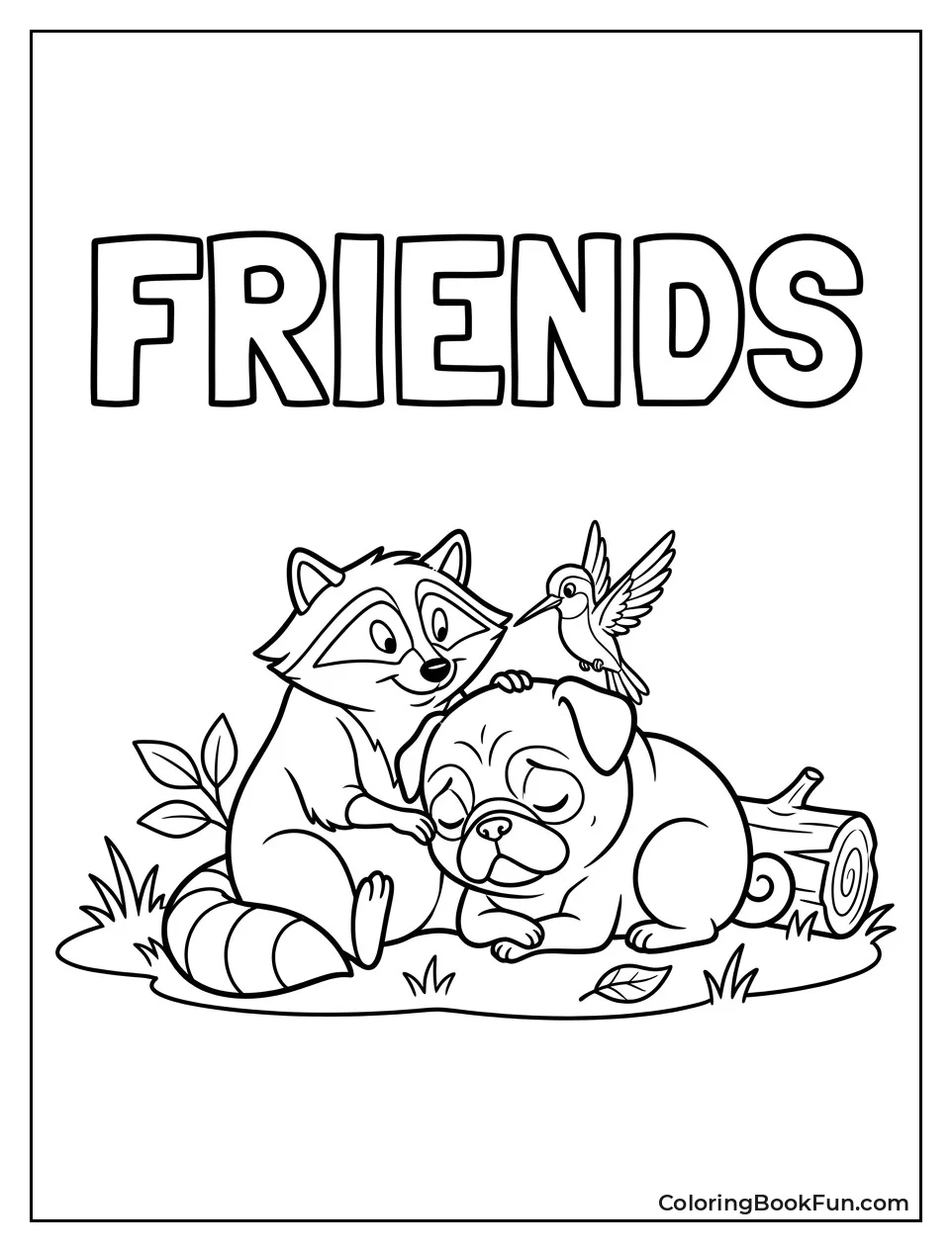Friends Sit Together in Peace