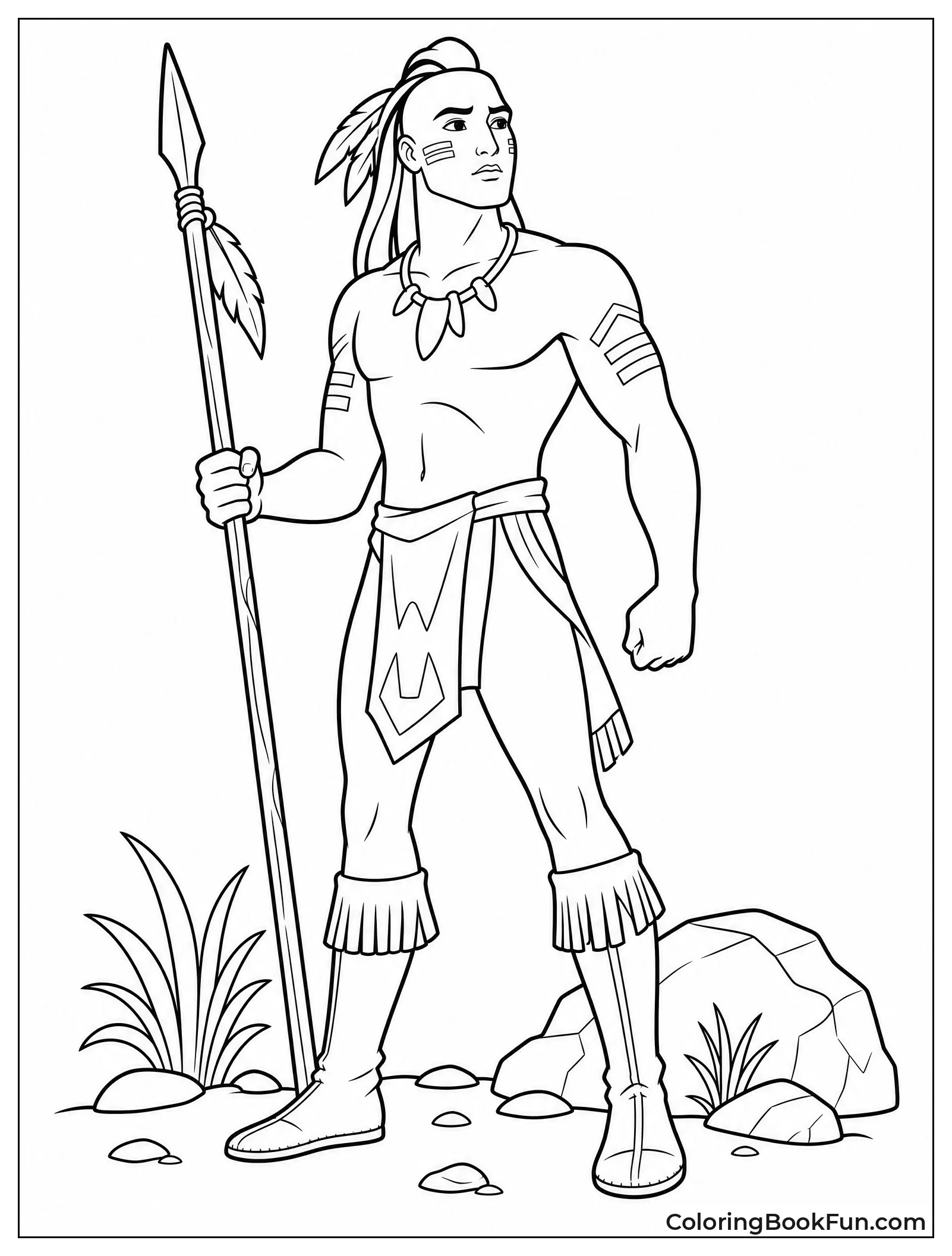 Kocoum Stands Guard with Markings