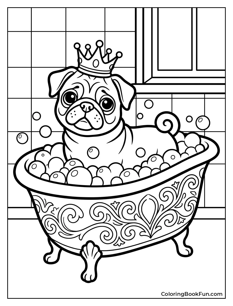 Percy Sits in Bubble Bath