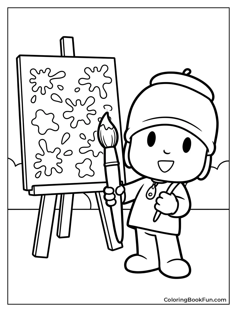 Pocoyo Painting a Colorful Masterpiece