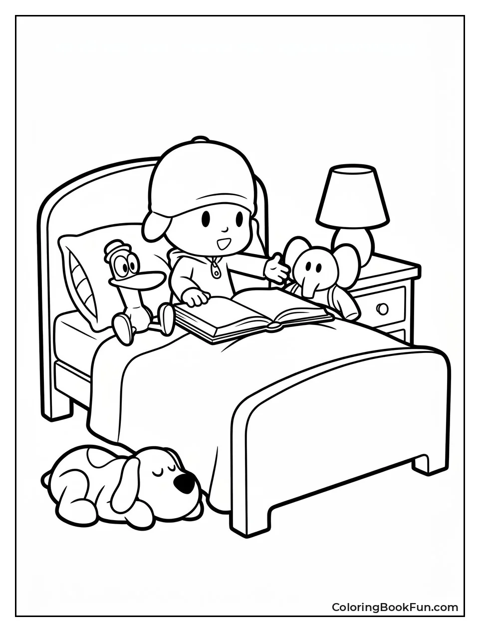 Pocoyo Reading Bedtime Story
