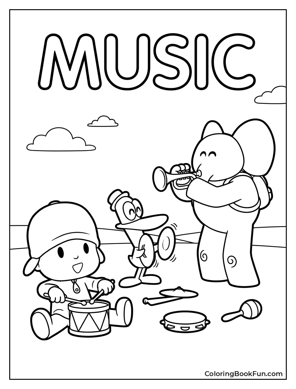 Friends Playing Music with Drums