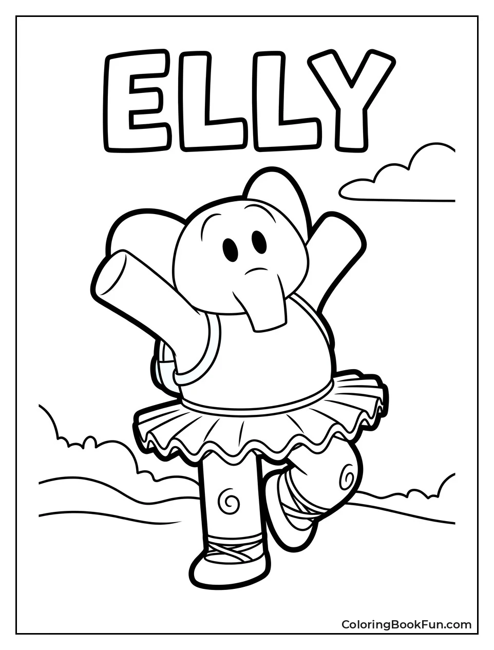 Elly Wearing Backpack and Tutu