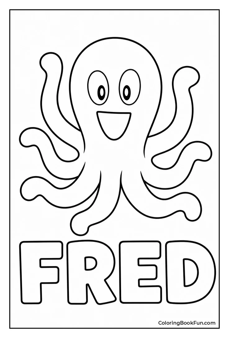Fred the Octopus Waving Hello
