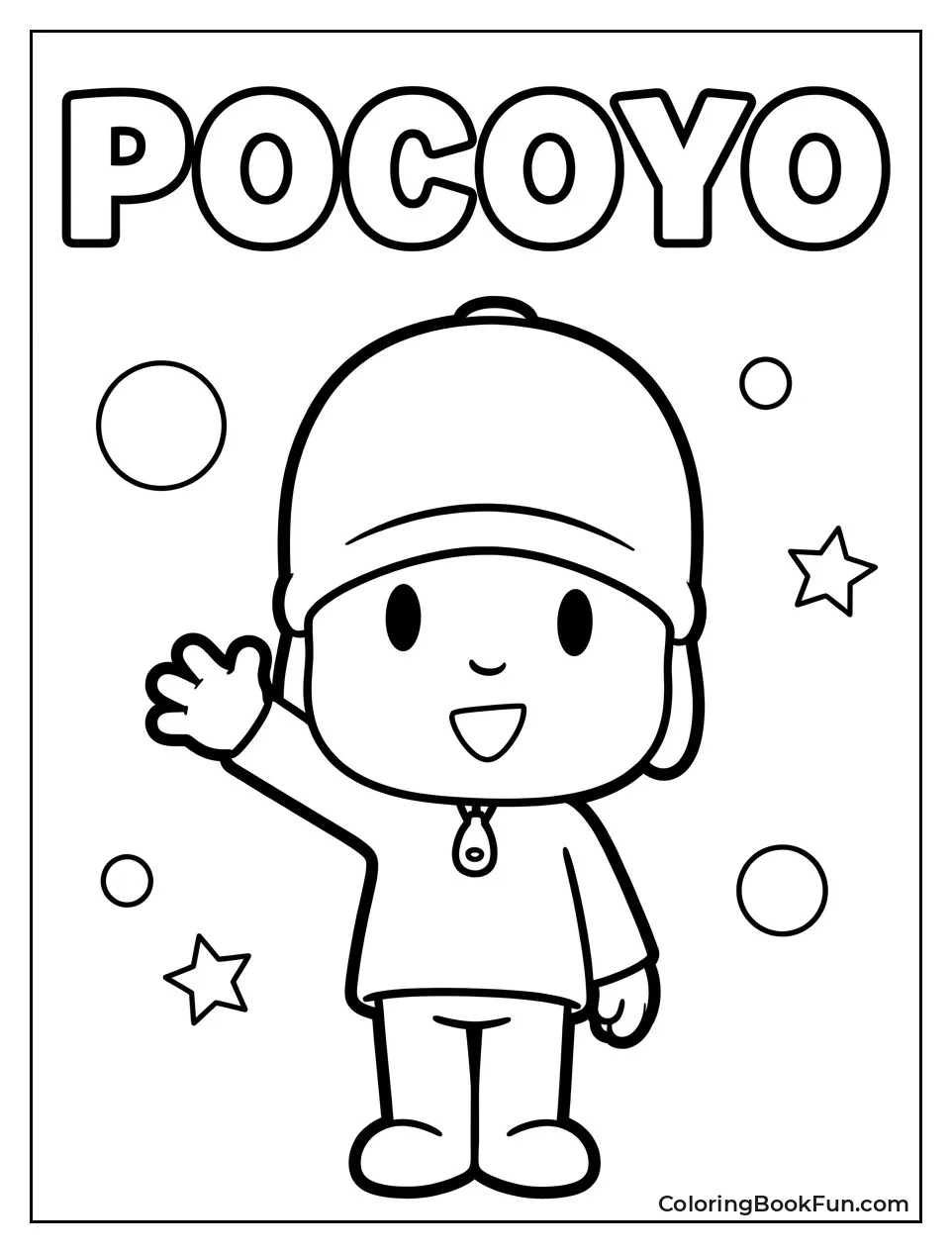 Simple Portrait of Smiling Pocoyo