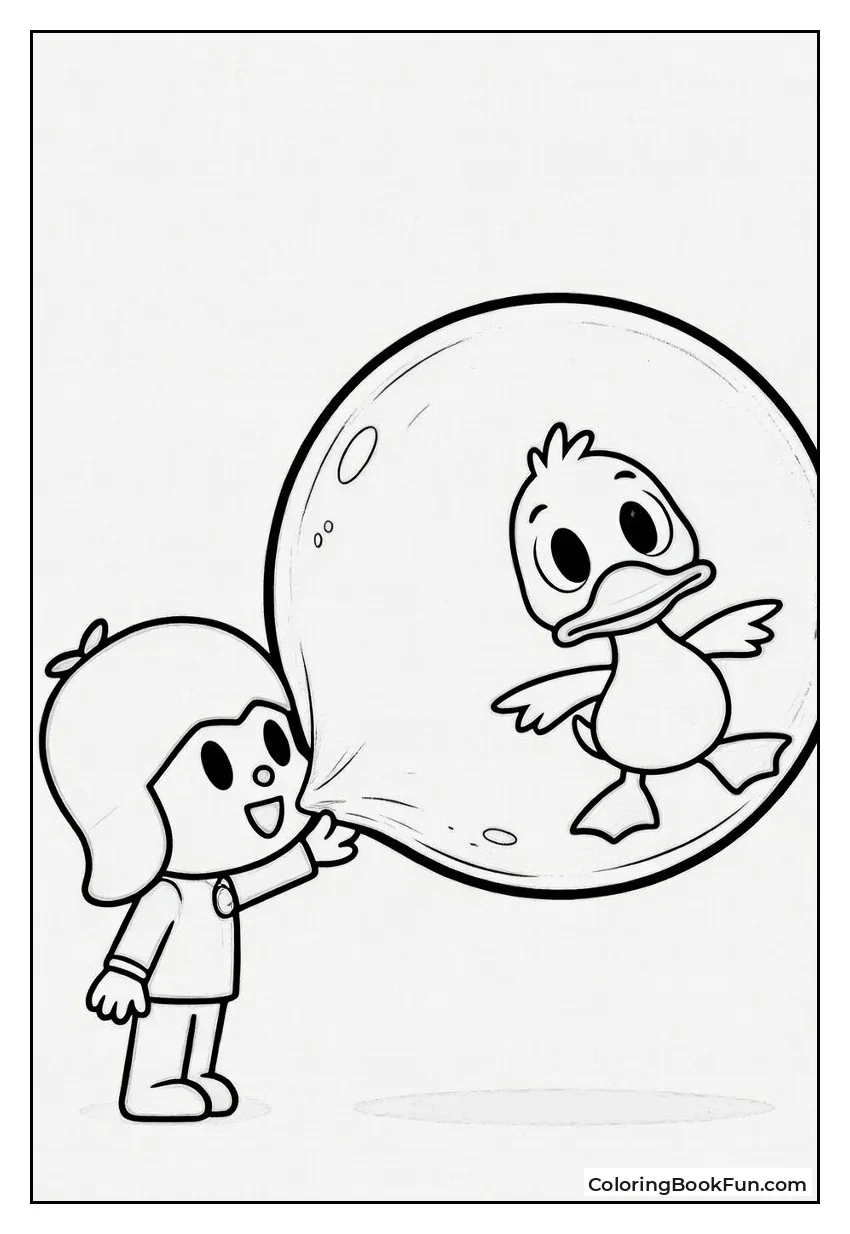Giant Bubble Traps Pato Inside