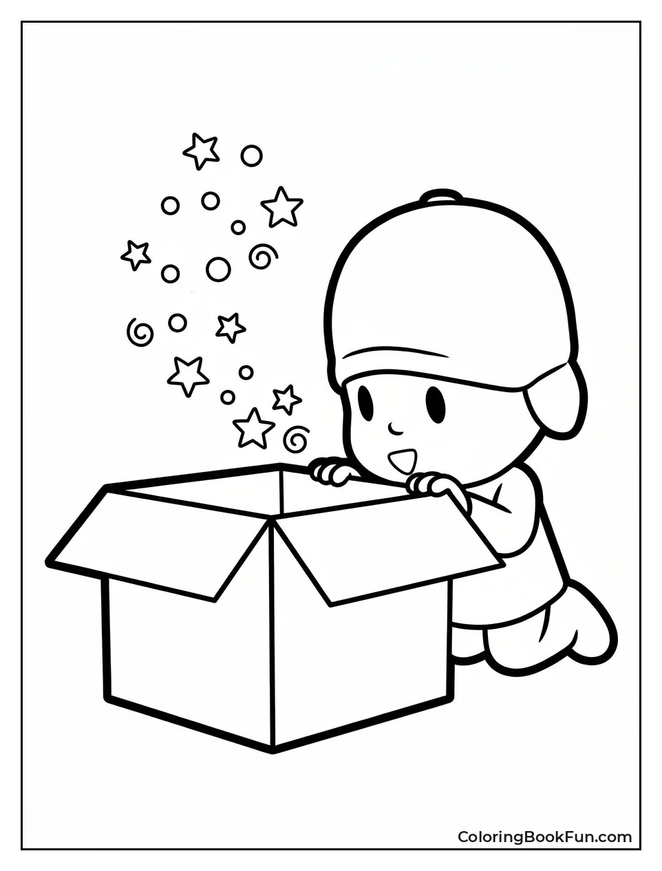 Pocoyo Peeking into Magic Box