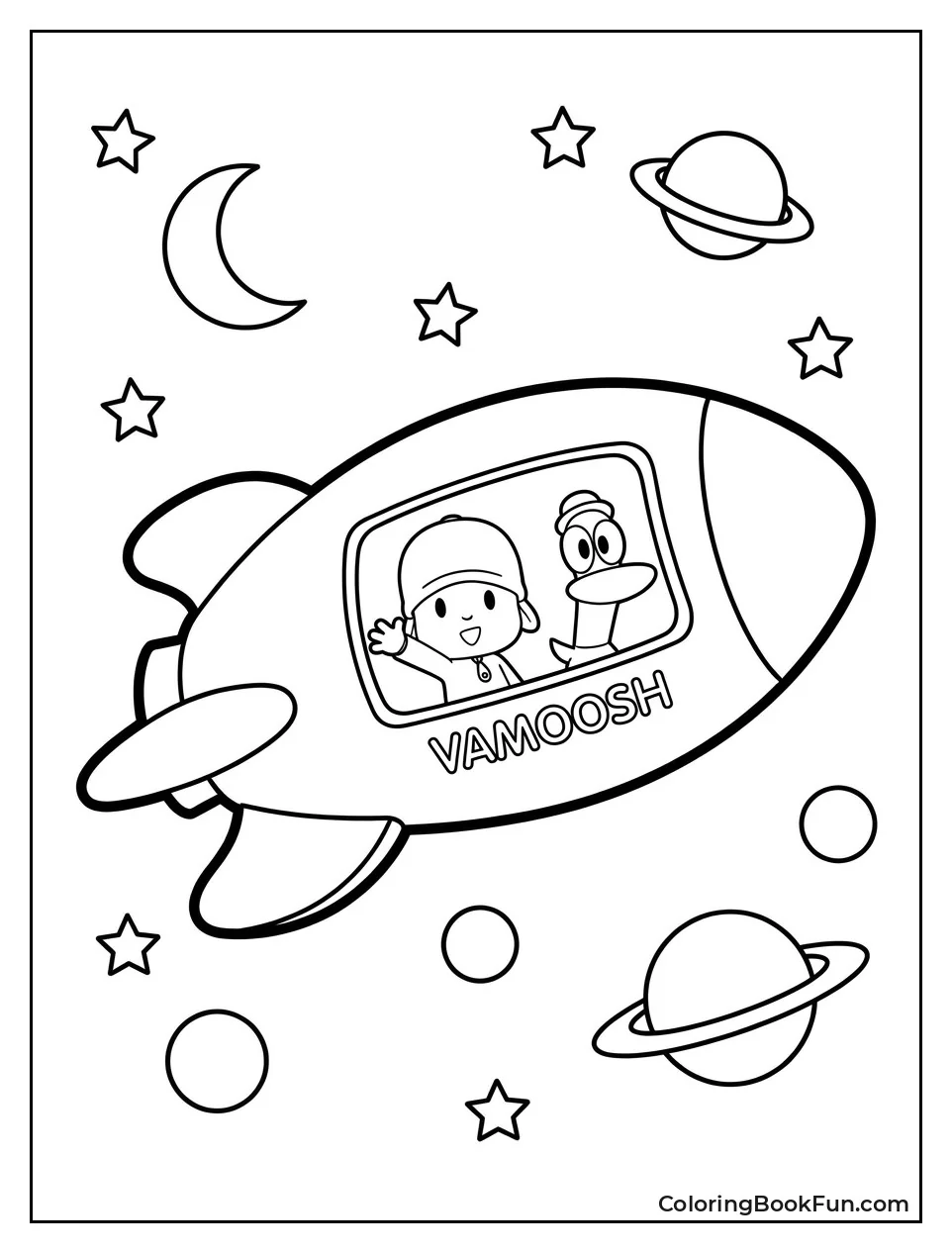 Flying in Vamoosh Rocket Ship