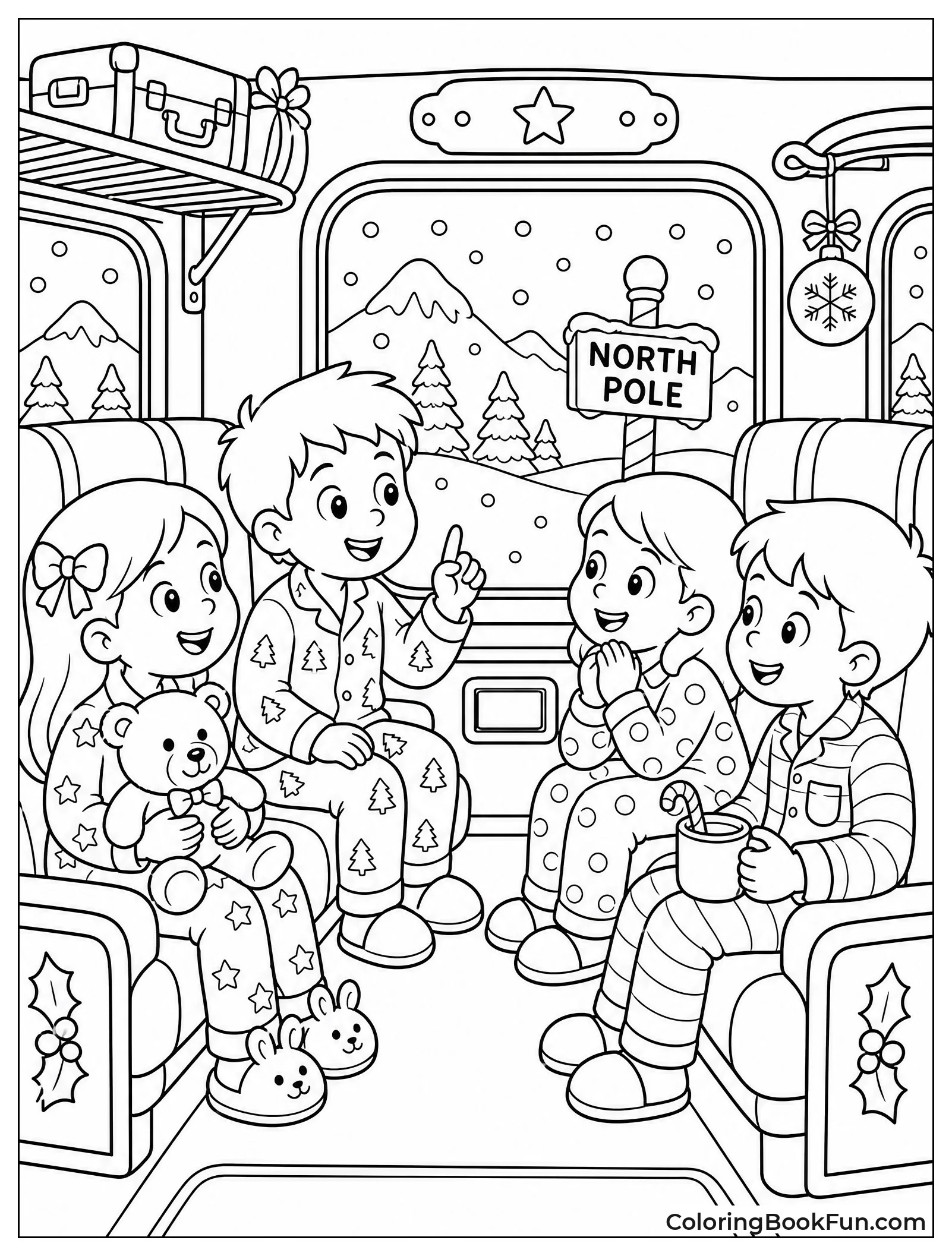 Kids Sharing Stories in Pajamas