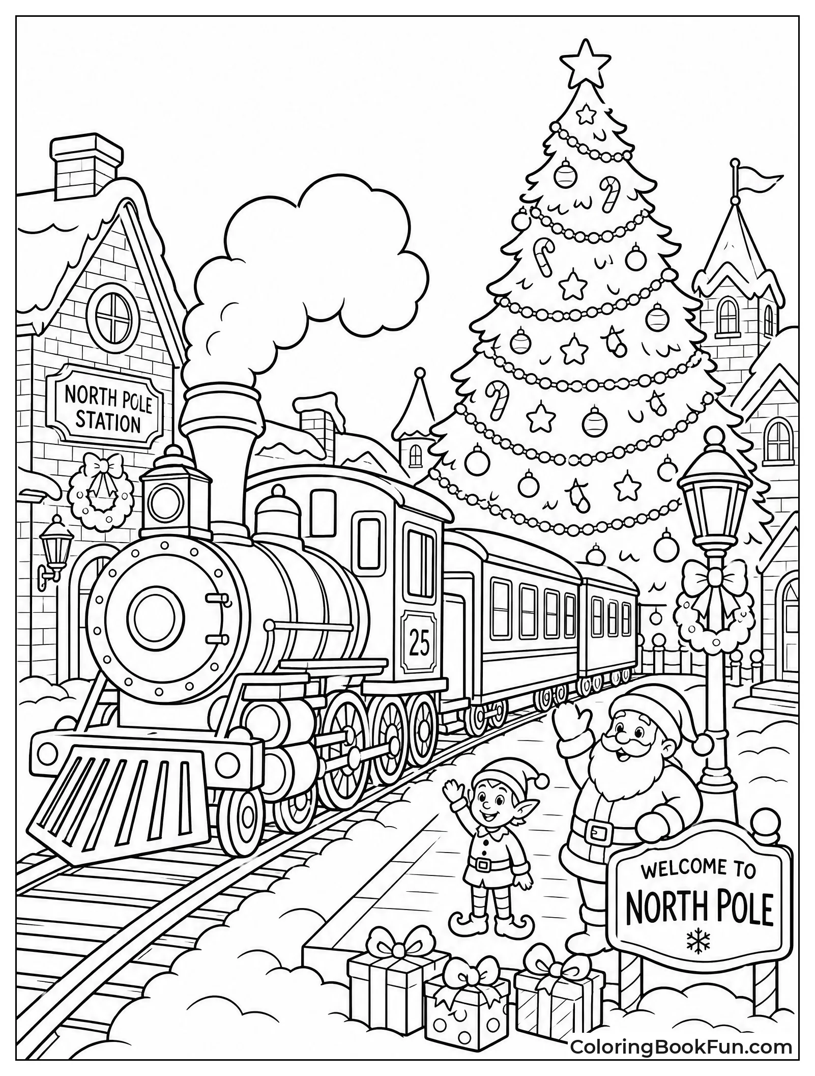 Train Arriving at North Pole
