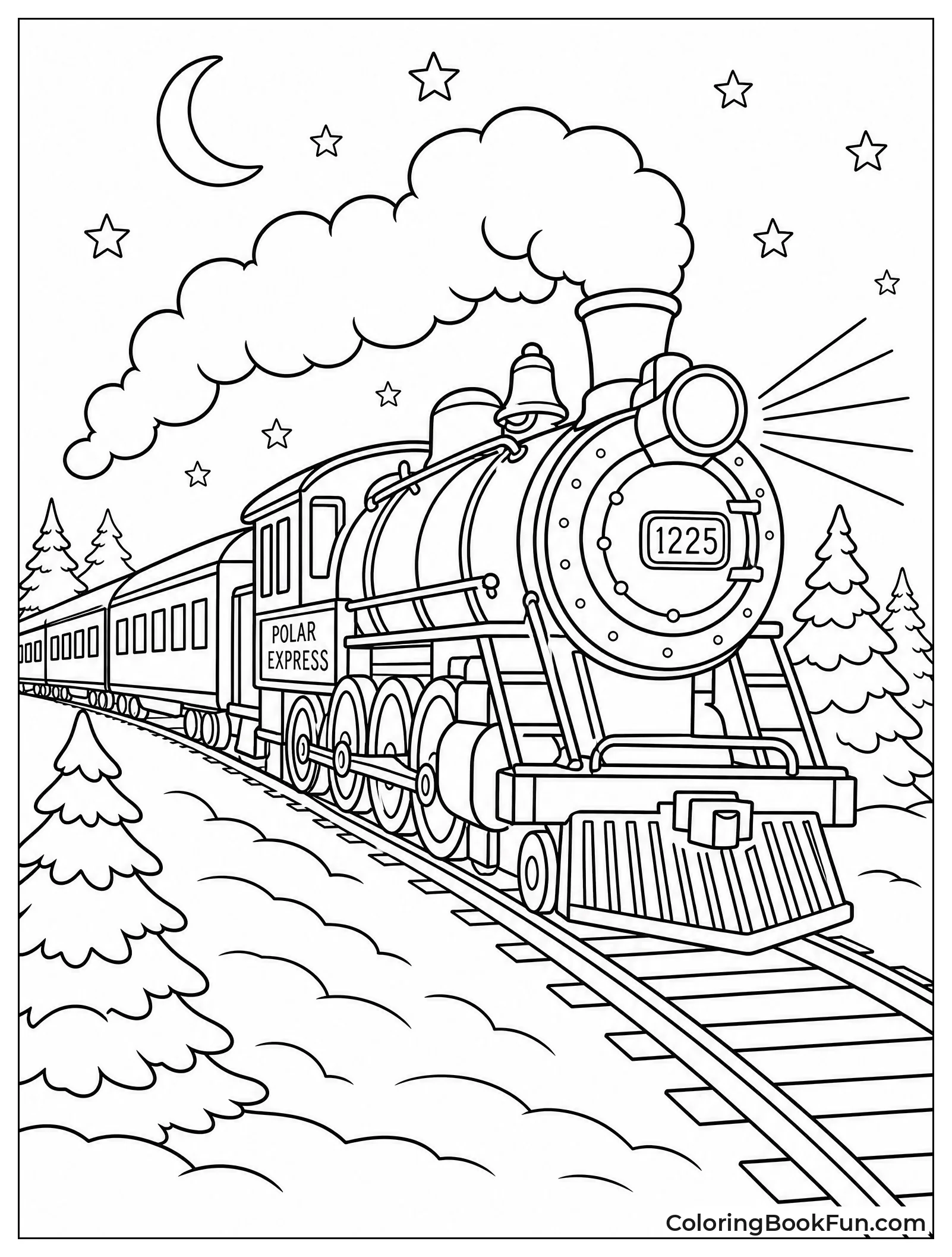 Polar Express Chugging through Snow