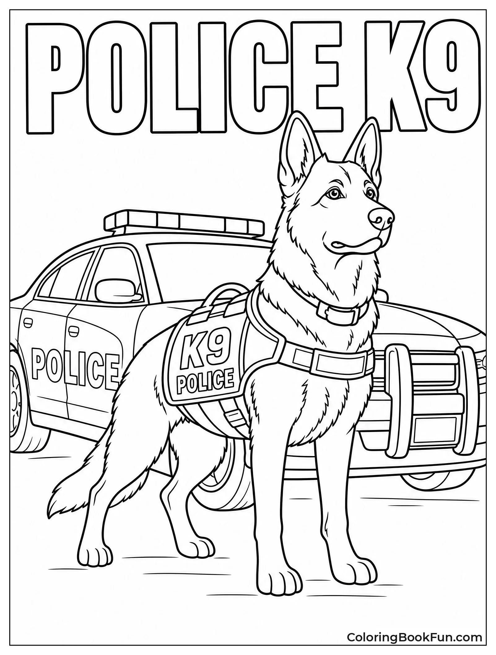 German Shepherd in Police Vest