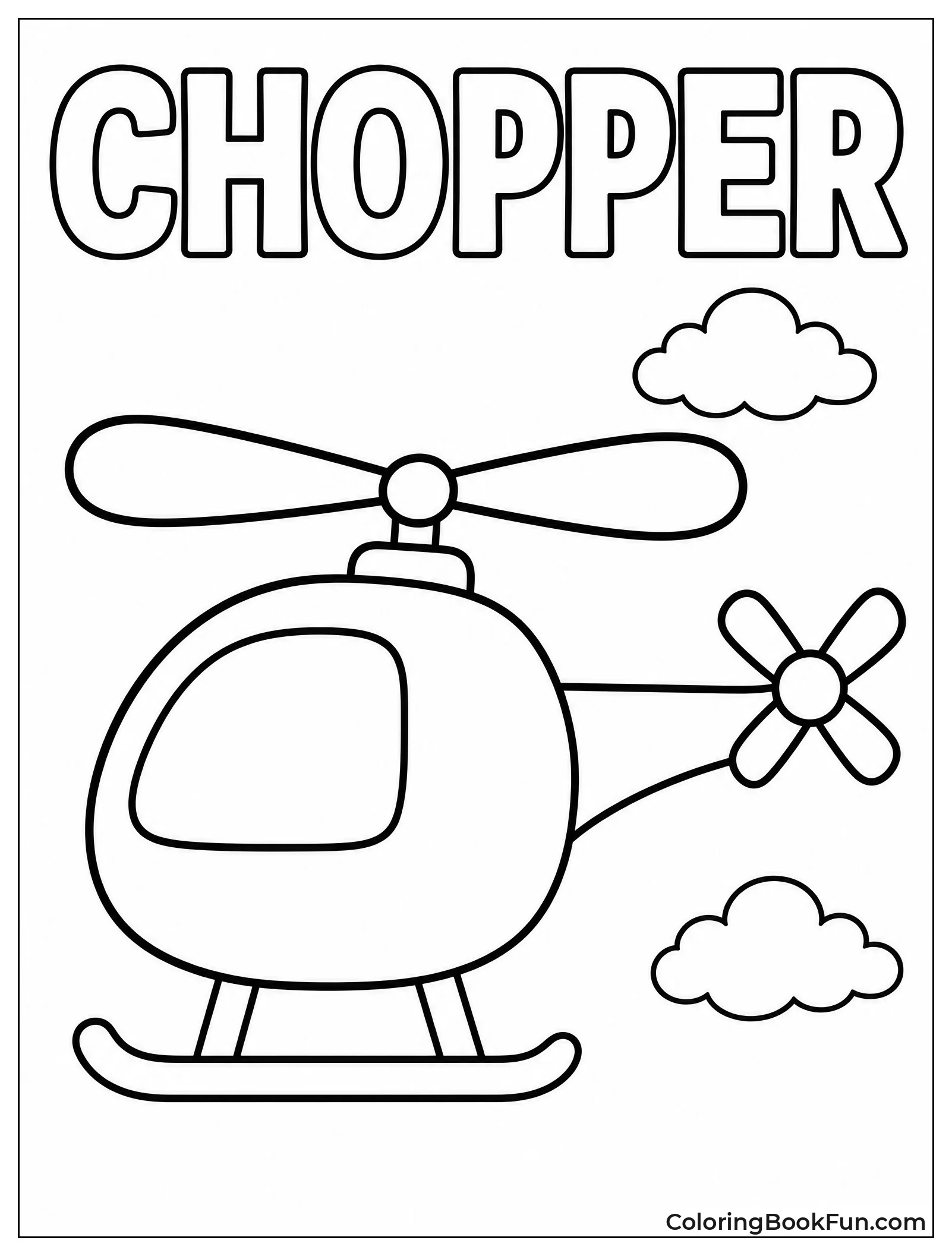 Simple Helicopter Made of Shapes