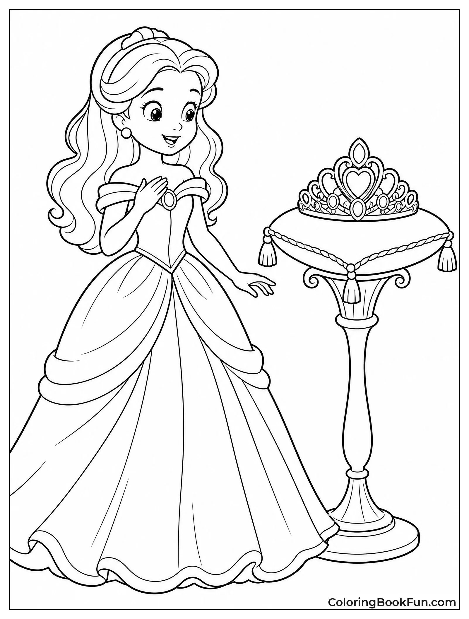 Girl Receiving Sparkling Tiara