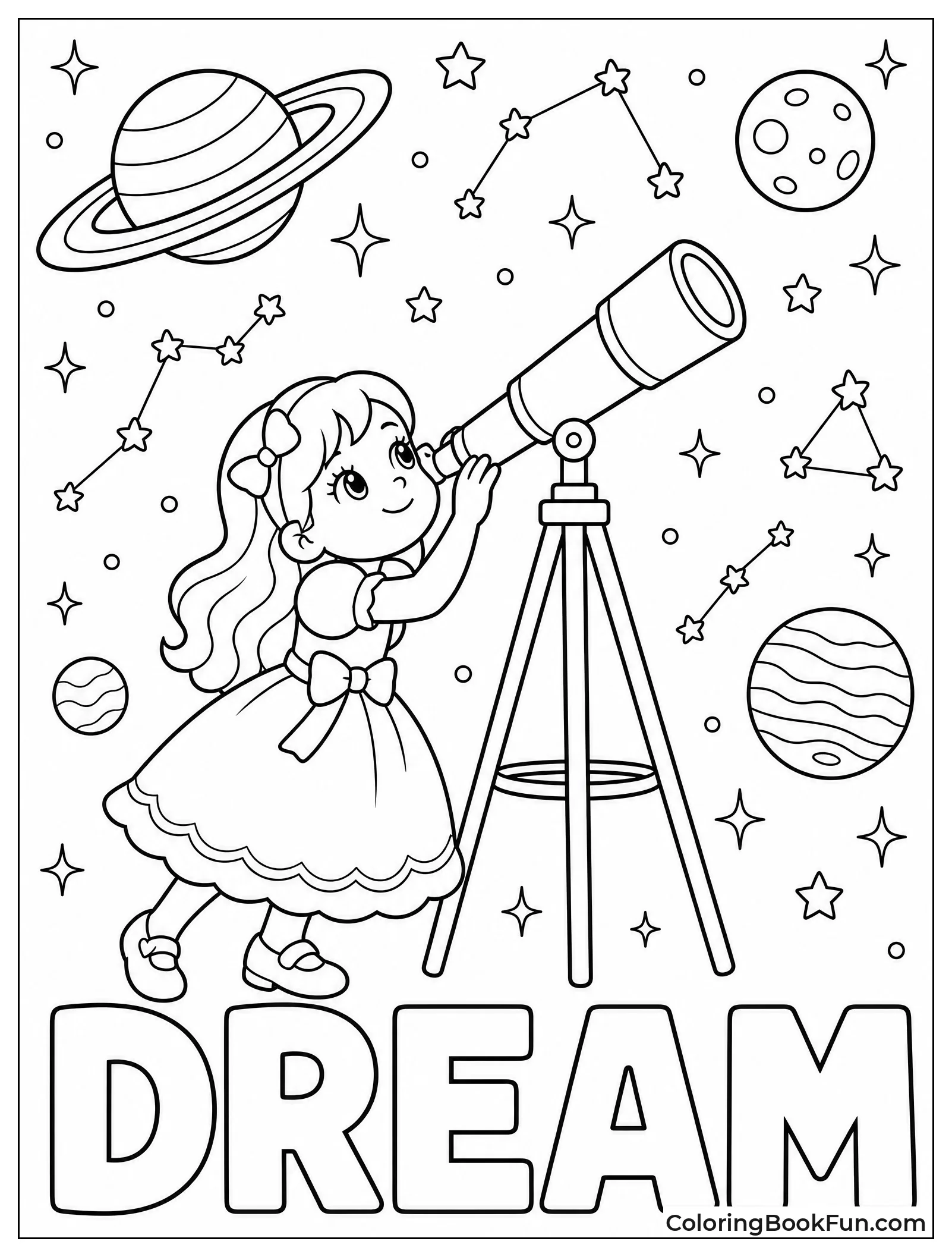 Girl Looking at Stars