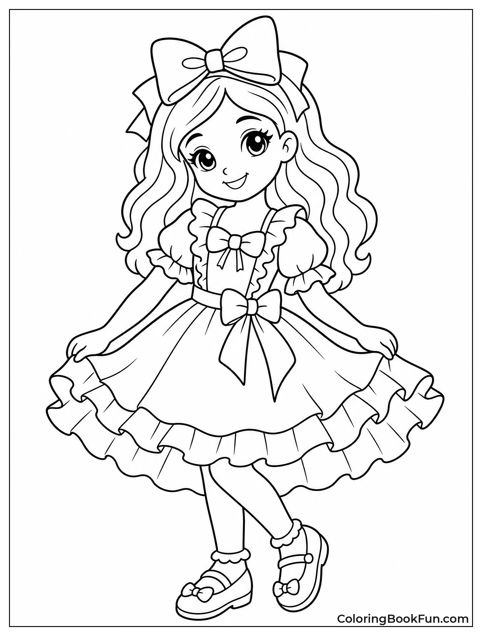 Girl with Big Decorative Bow