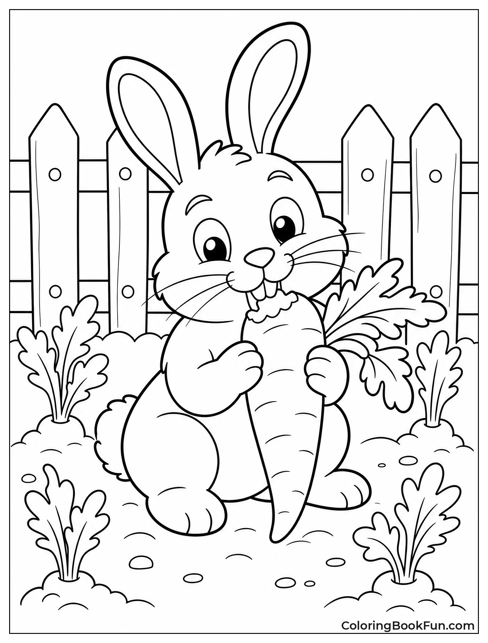 Rabbit Eating a Carrot
