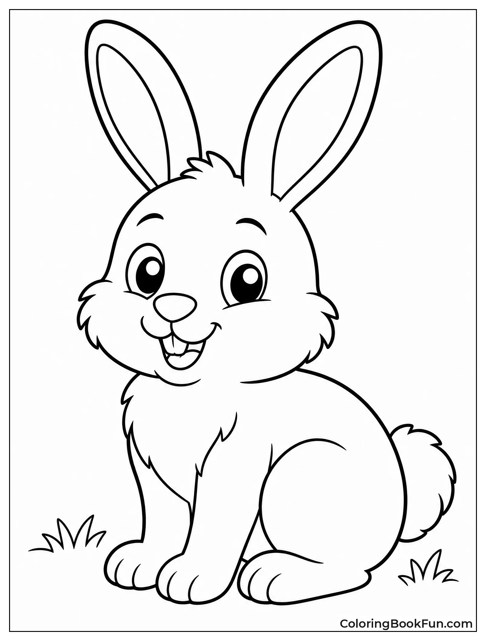 Cute Sitting Bunny Portrait