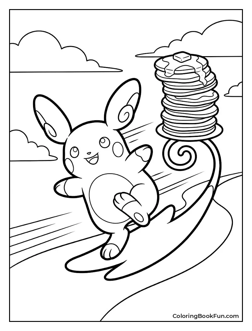 Alolan Raichu Racing with Pancakes