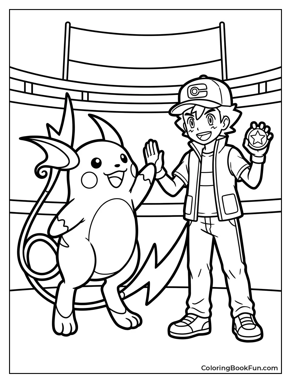 Trainer High Fiving Raichu