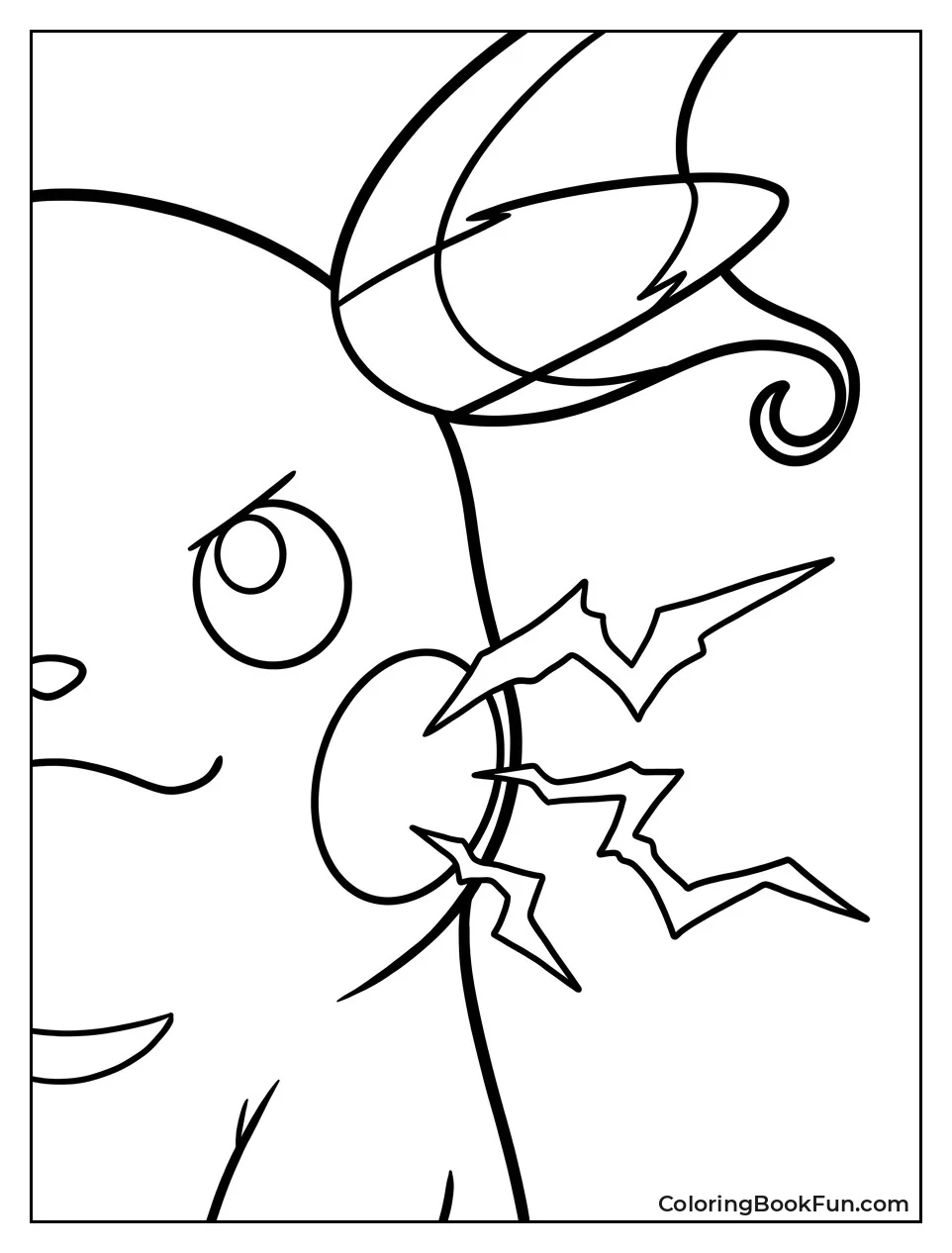 Close up of Raichu Cheeks