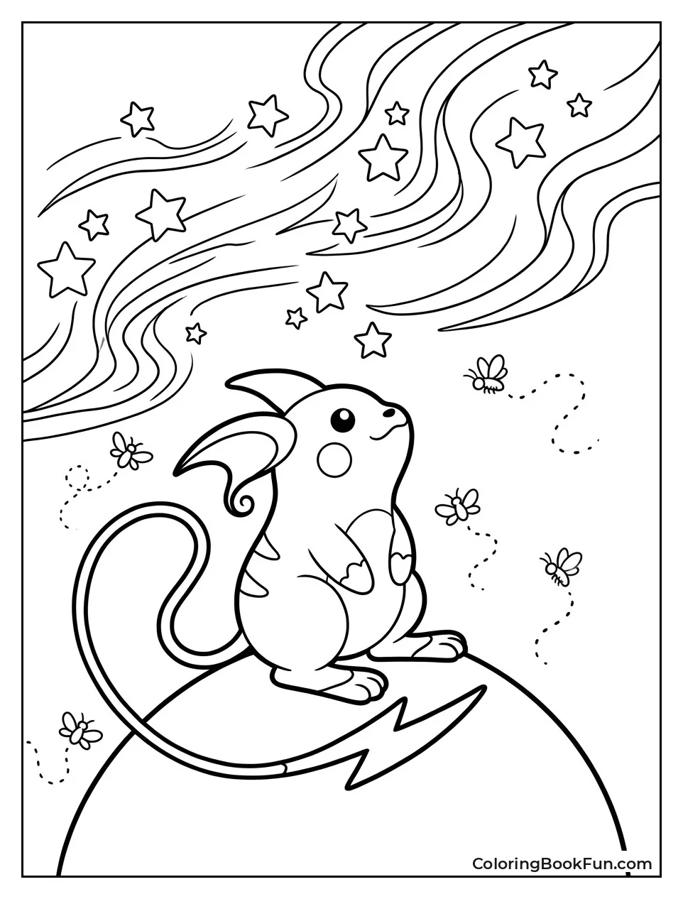 Raichu Stargazing on a Hill