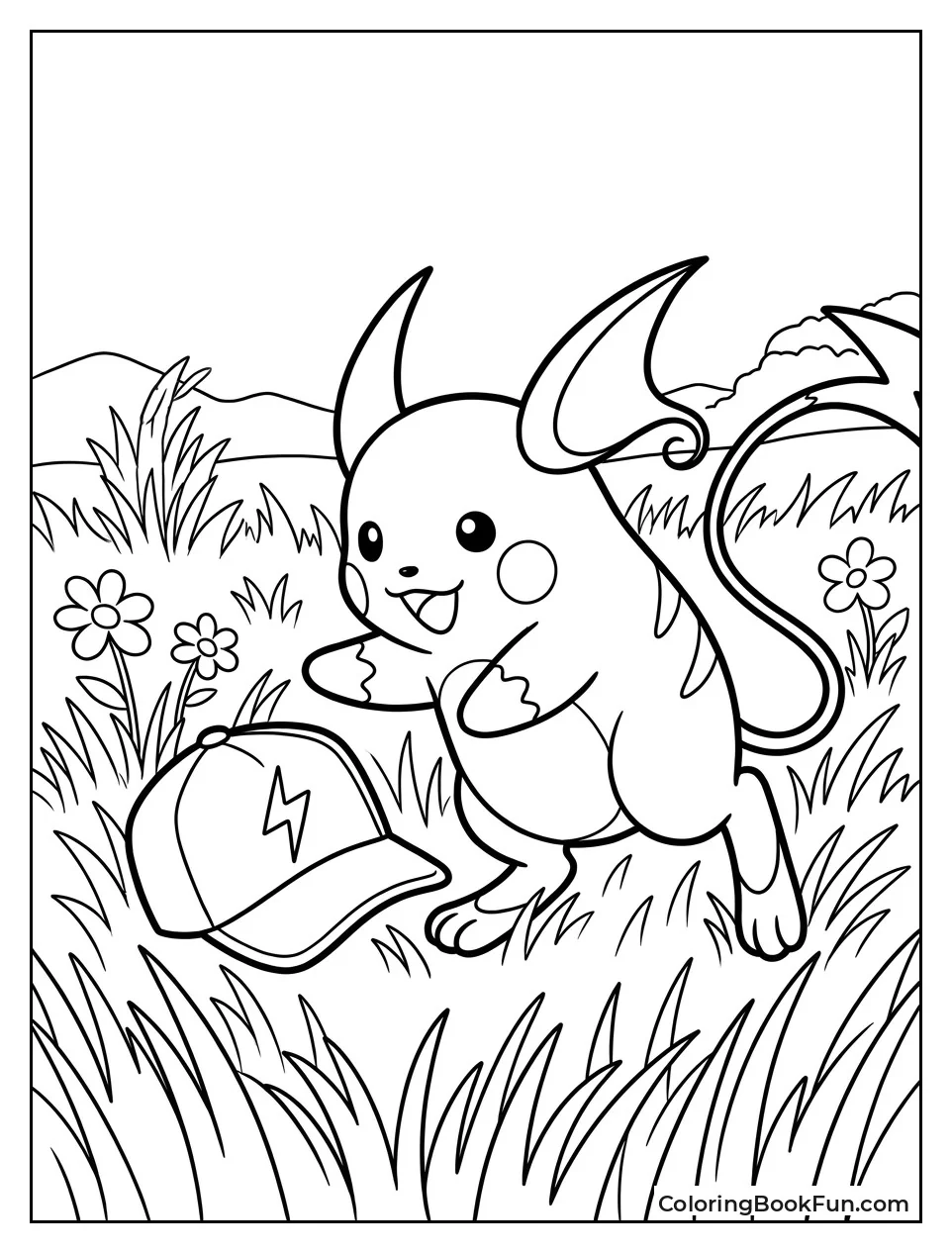 Raichu Chasing Ash Hat