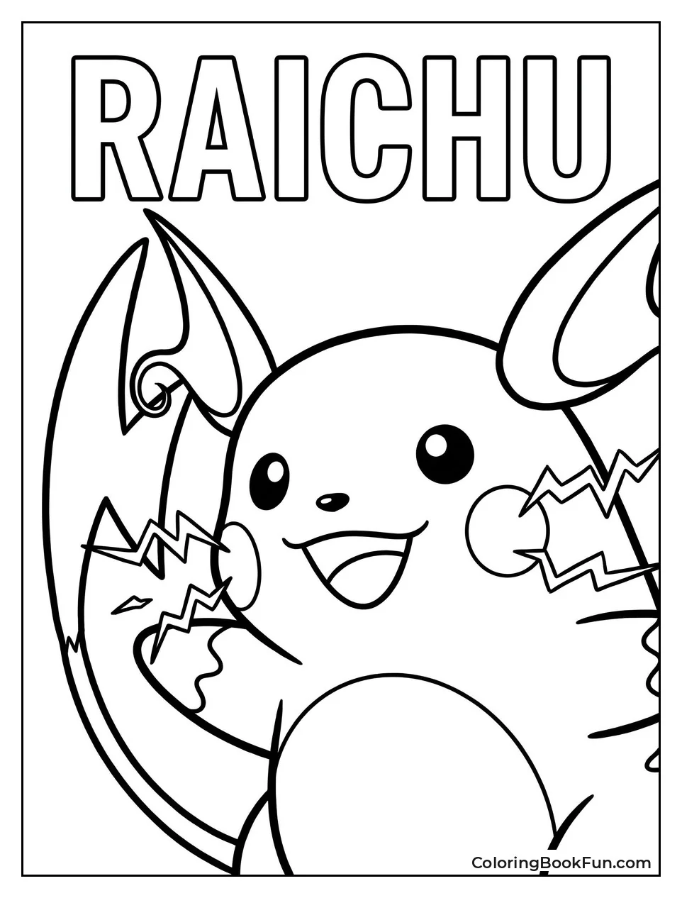 Raichu Smiling with Glowing Cheeks