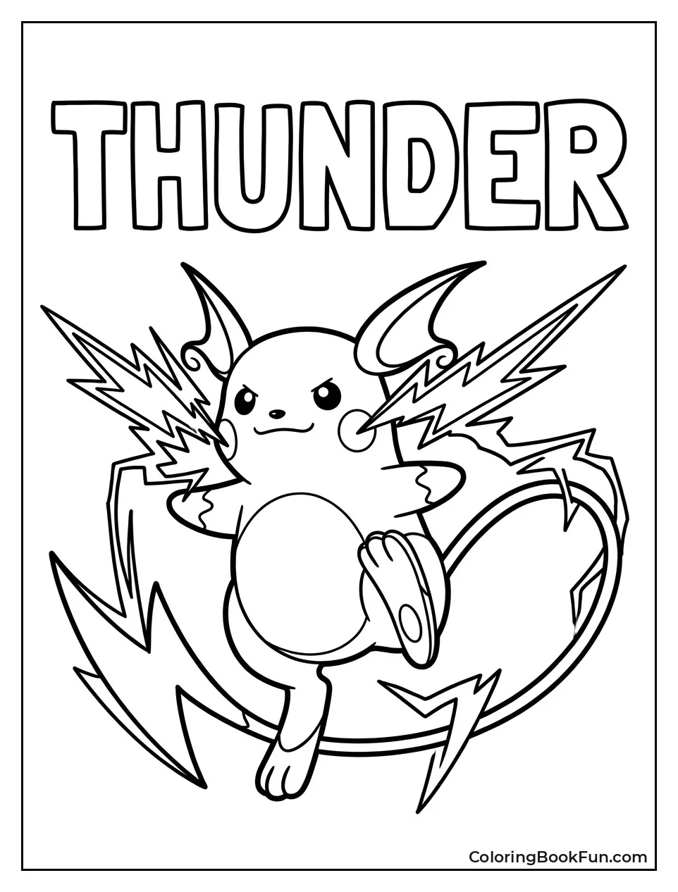 Raichu Shooting a Big Thunderbolt
