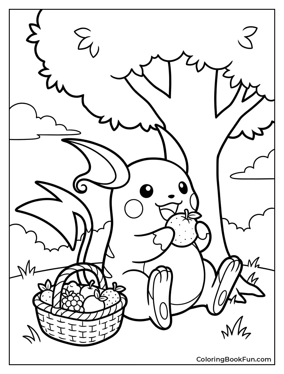 Raichu Eating a Berry Snack