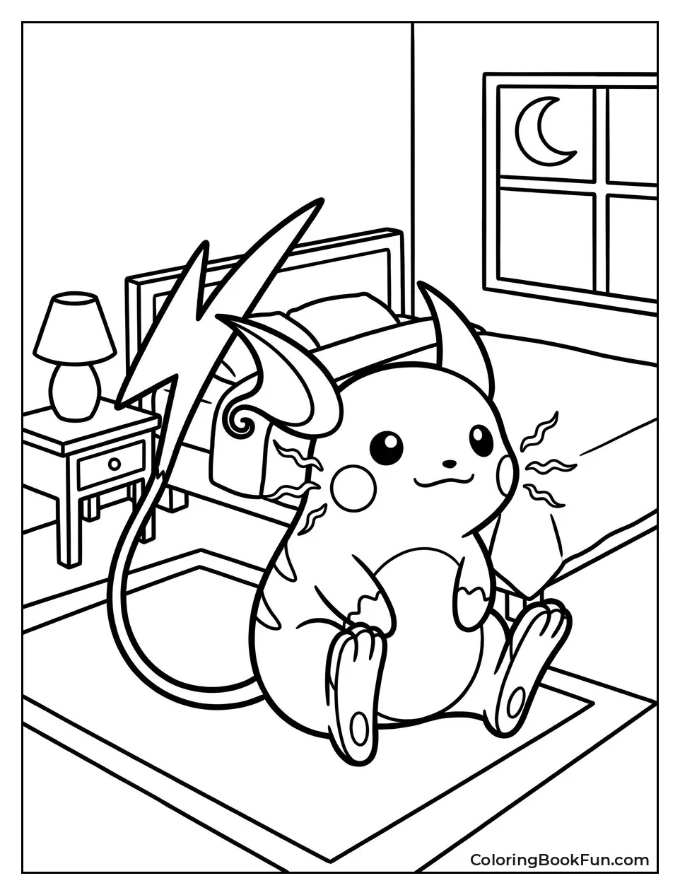 Raichu Glowing as Night Light