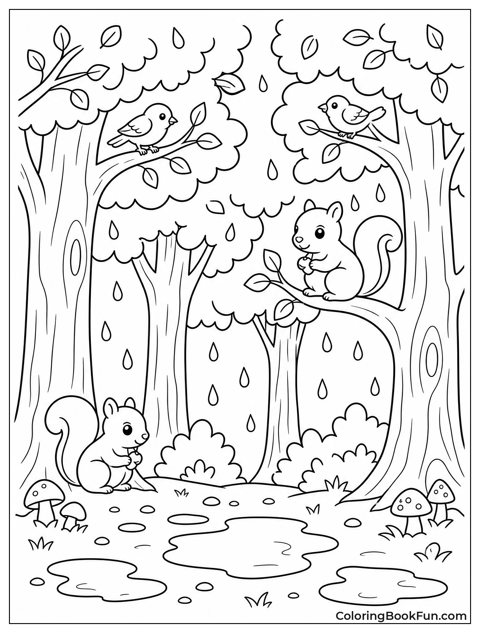 Forest Trees Shelter Small Animals