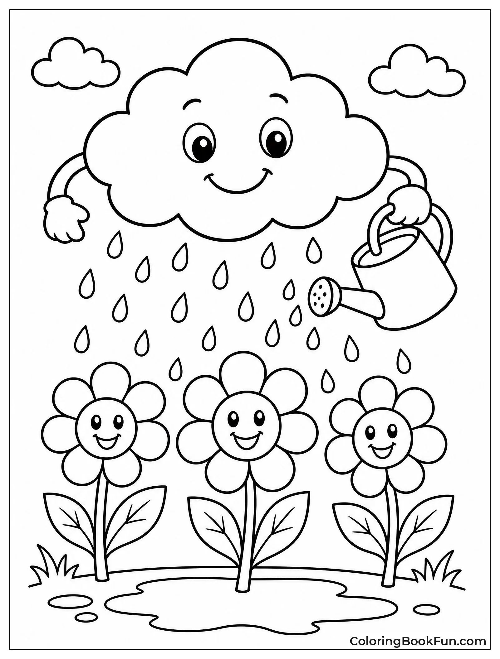 Smiling Cloud Waters Garden Flowers