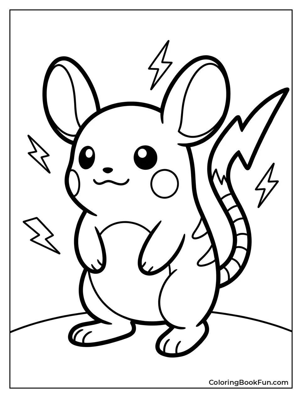 Retro Style Raichu Illustration