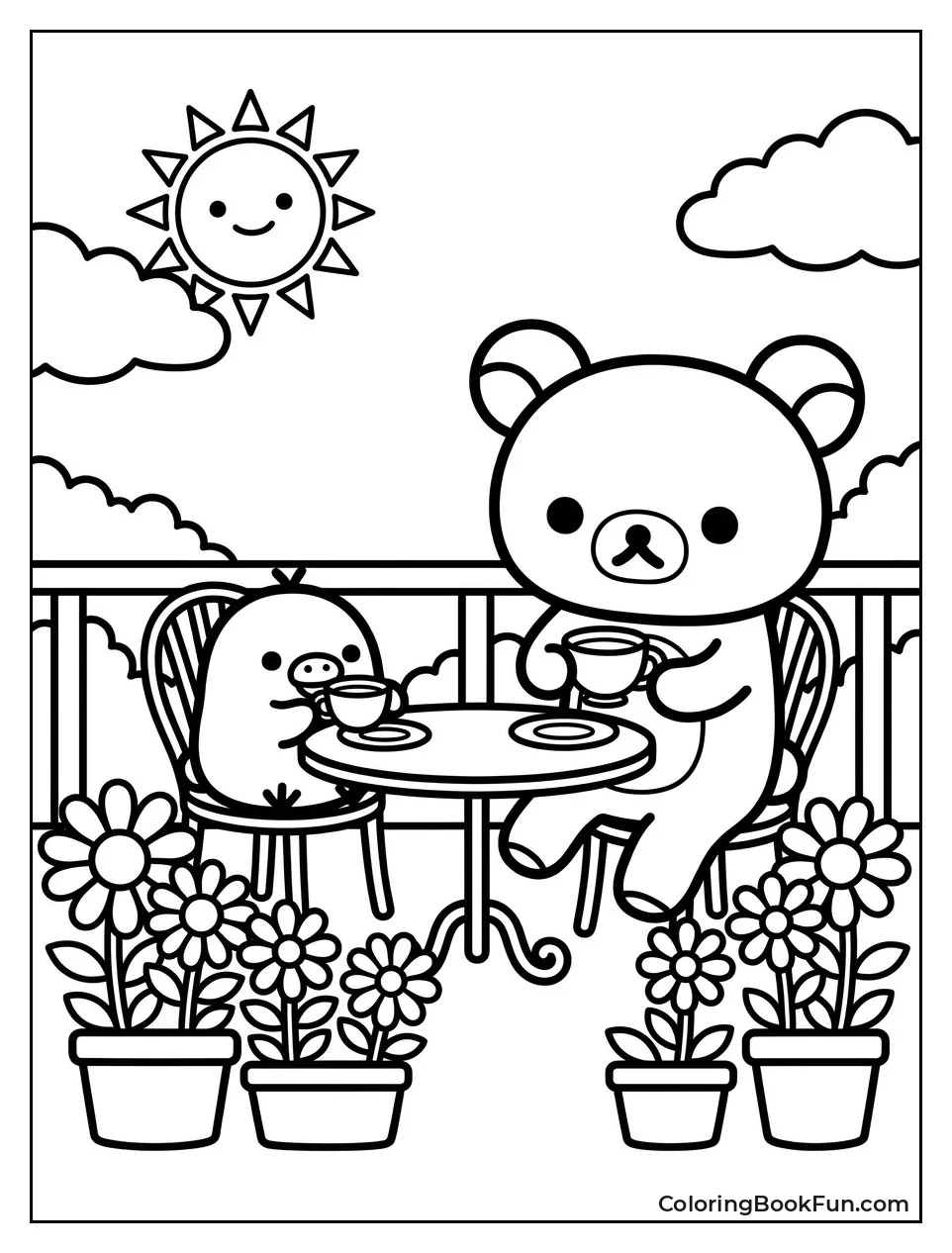 Tea Time on the Sunny Balcony