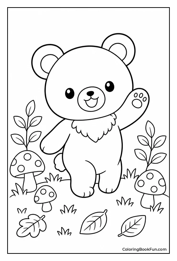 Happy Brown Bear from Honey Forest
