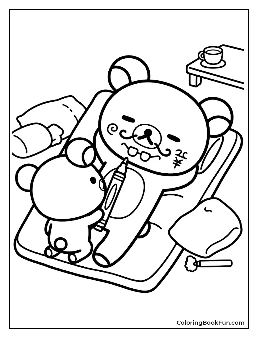 Drawing on a Sleeping Friend